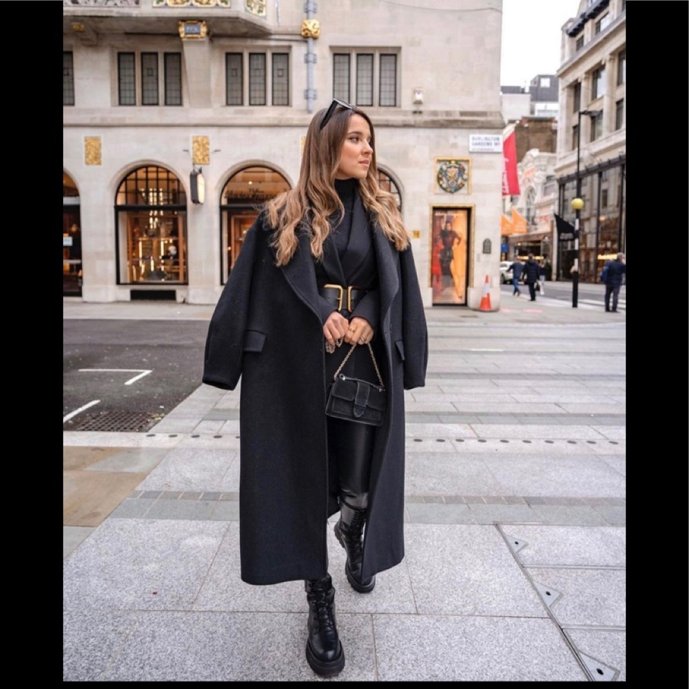 Zara wool blend oversized coat